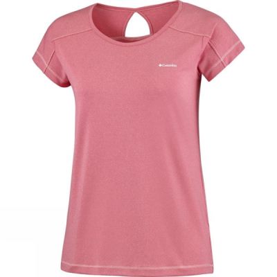 Camisa Columbia Peak to Point Manga Corta Mujer Rojas - Chile QFJ436172